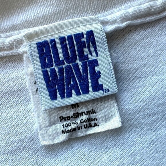 Vintage Blue Wave Single Stitch Jungle Animals Graphic T-Shirt Mens Medium - Picture 7 of 9